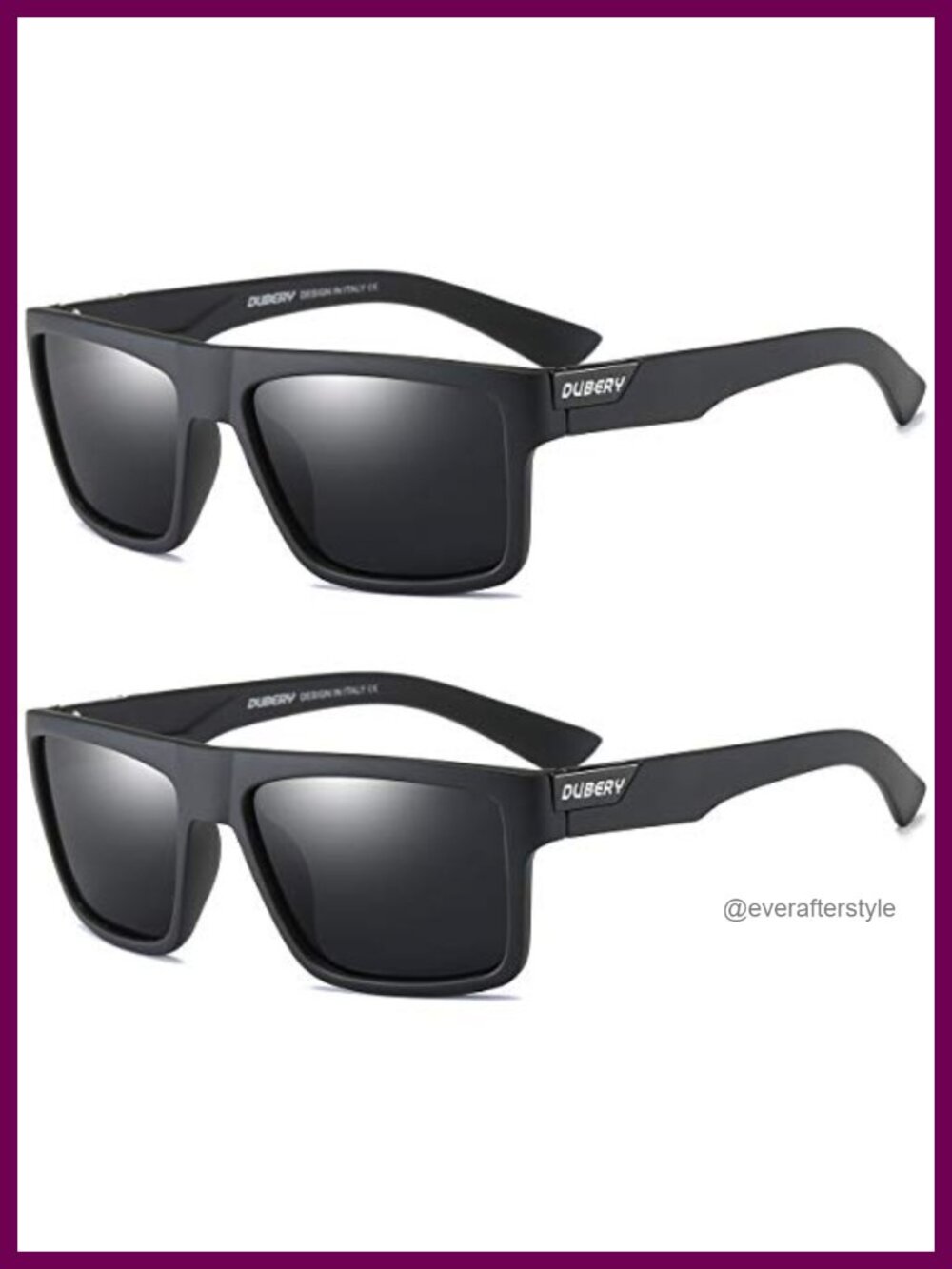 Polarized Retro Square Sunglasses UV400 Full Frame Unisex Eyewear